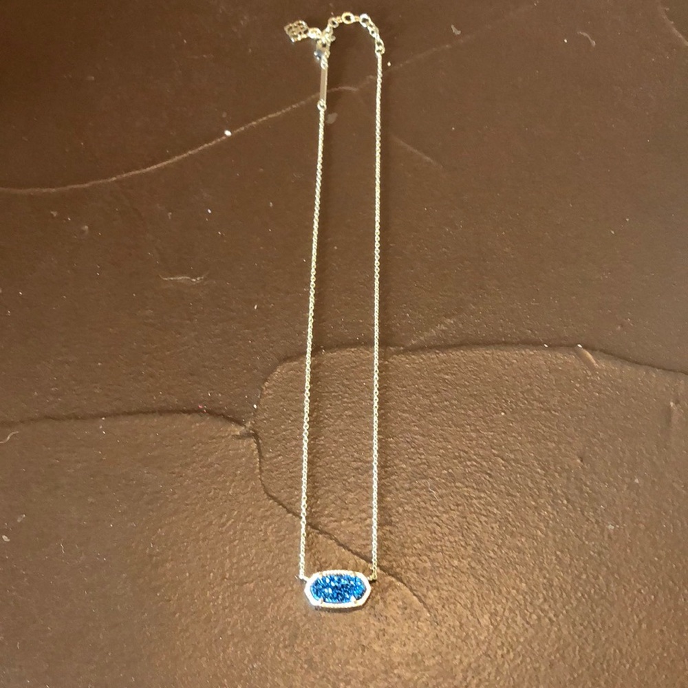 Electric blue druzy Kendra Scott necklace